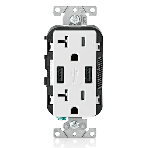20A 125V Decora Receptacle with USB Charger - Great Canadian Wholesale Ltd.